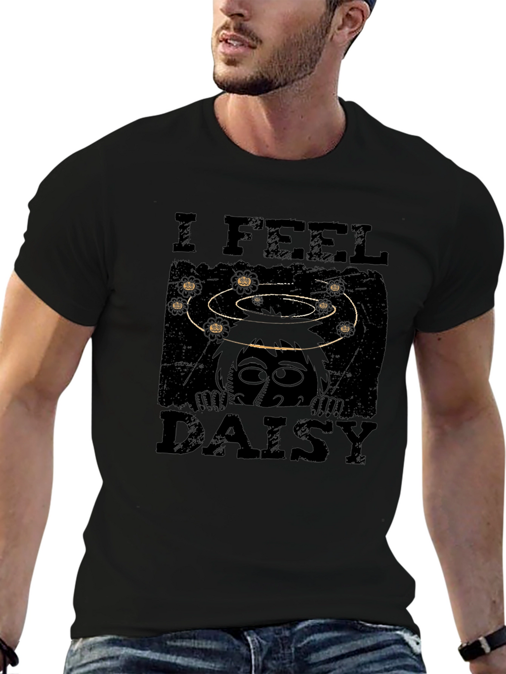 I Feel Daisy Graphic T-Shirt - Black