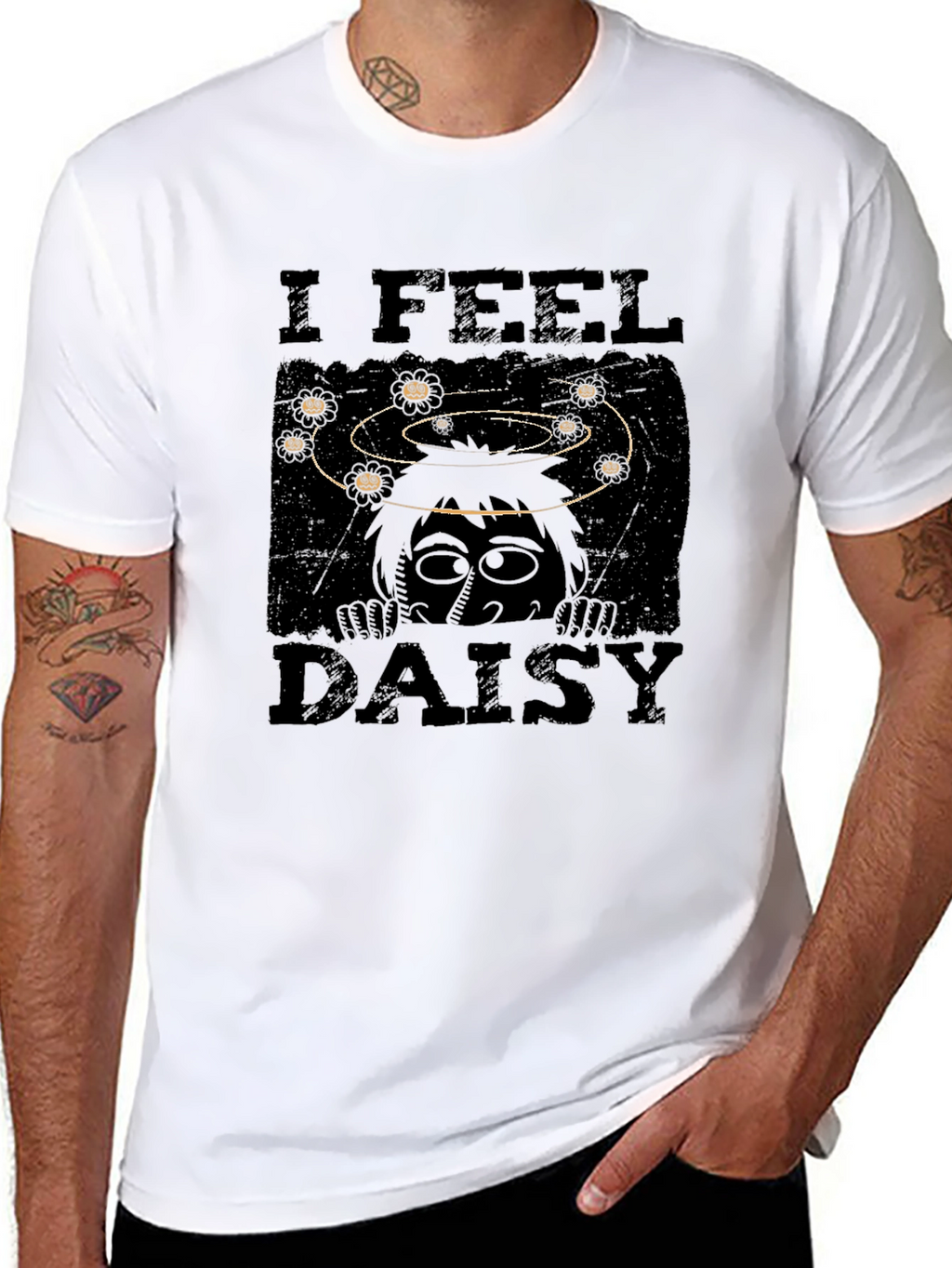 I Feel Daisy Graphic T-Shirt - Black