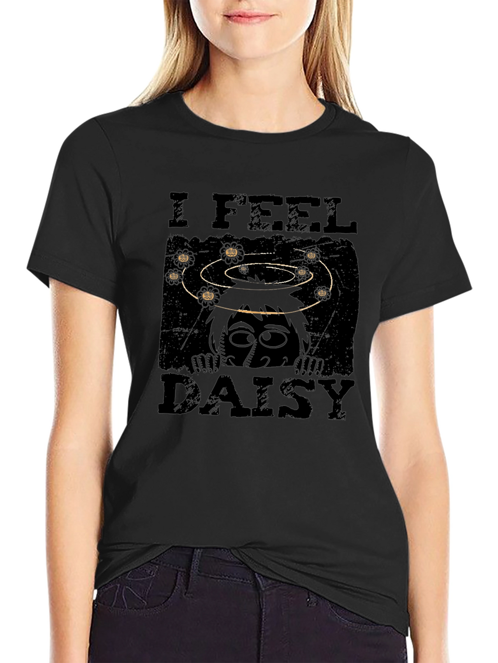 I Feel Daisy Graphic T-Shirt - Black