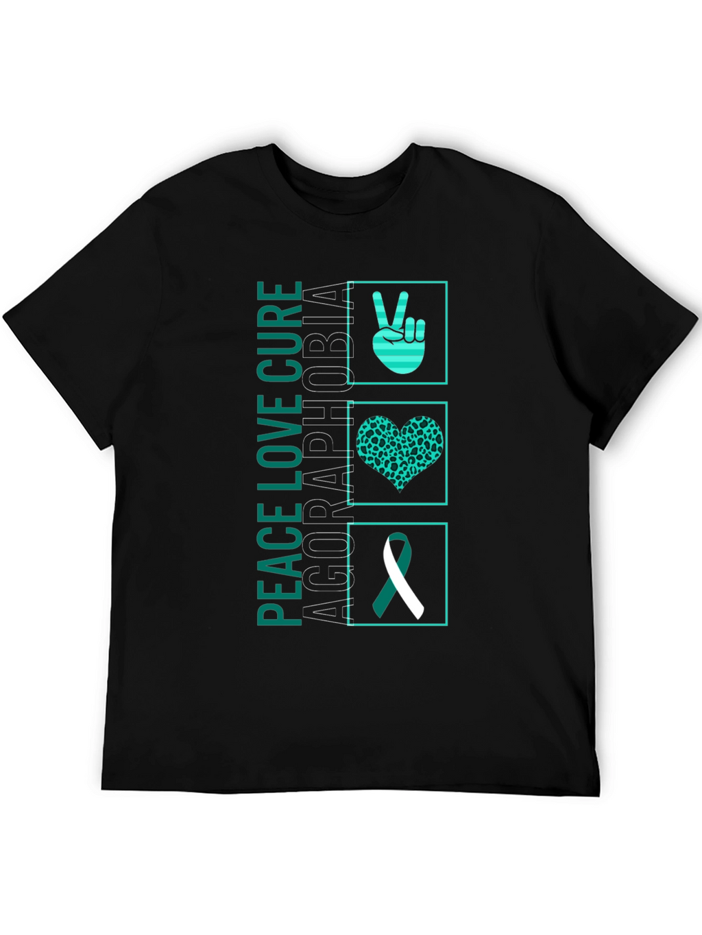 Agoraphobia Awareness T-Shirt: Peace Love Cure