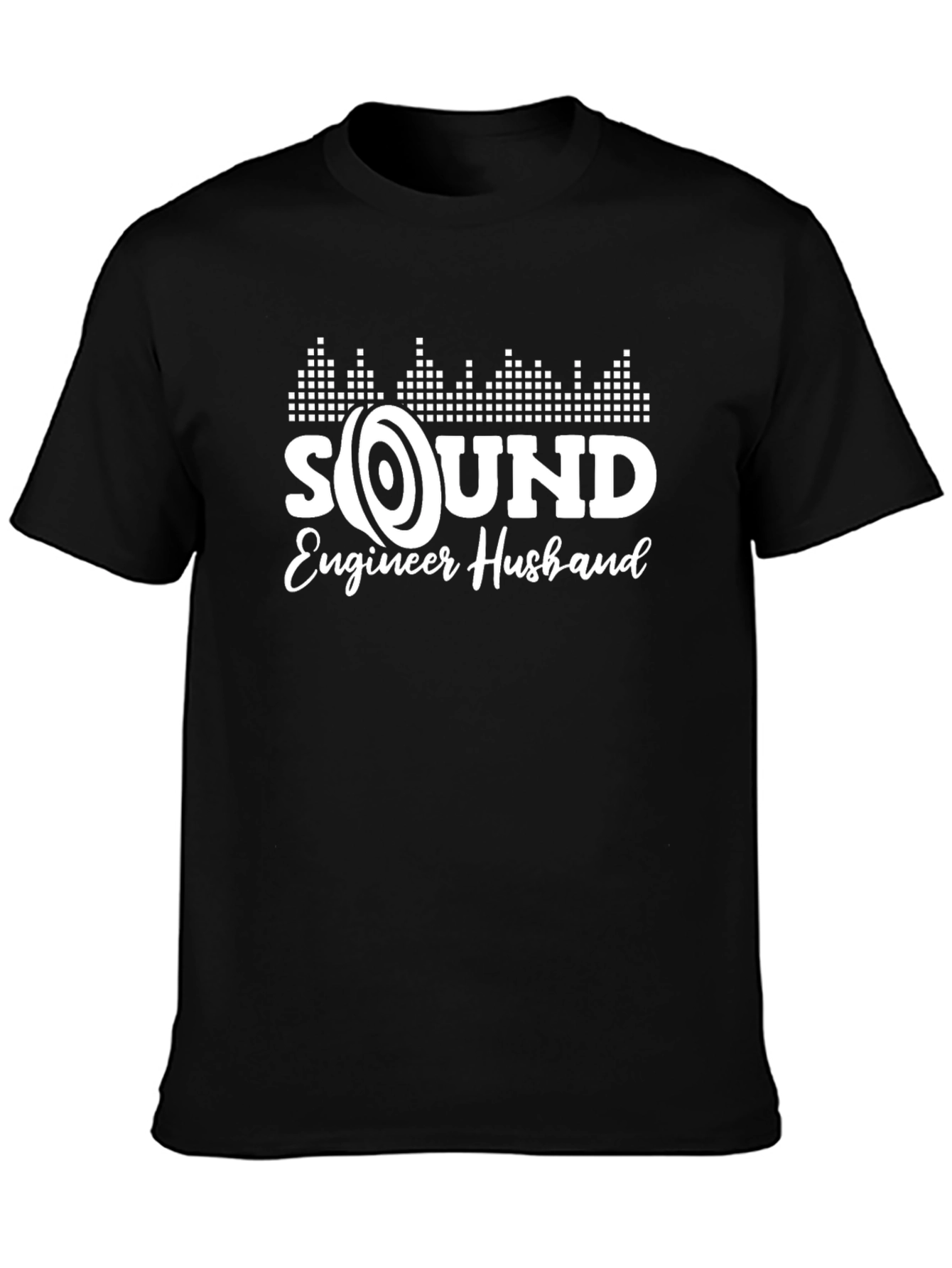 Sound Engineer Husband T-Shirt - Black Crew Neck Tee