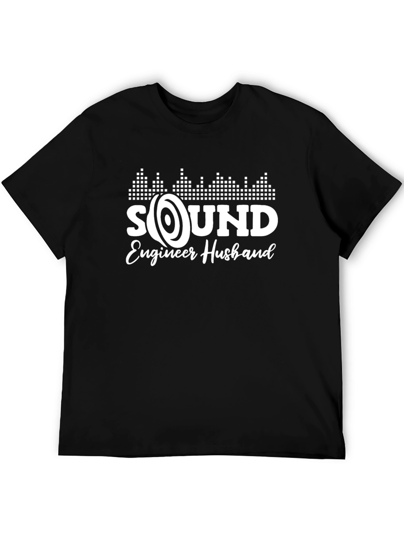 Sound Engineer Husband T-Shirt - Black Crew Neck Tee