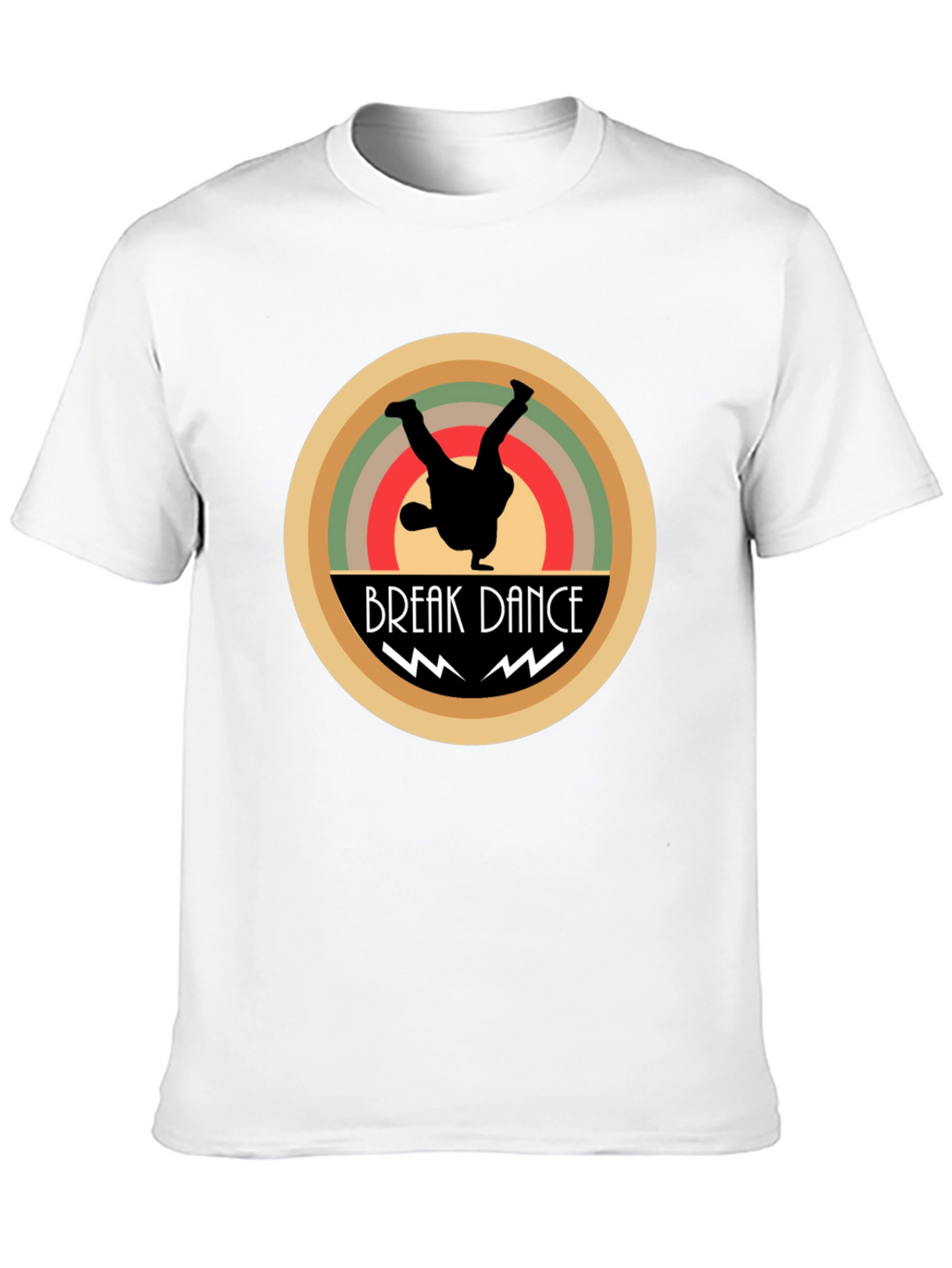 Break Dance Graphic Tee - Black Cotton T-Shirt