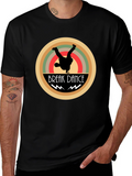 Break Dance Graphic Tee - Black Cotton T-Shirt