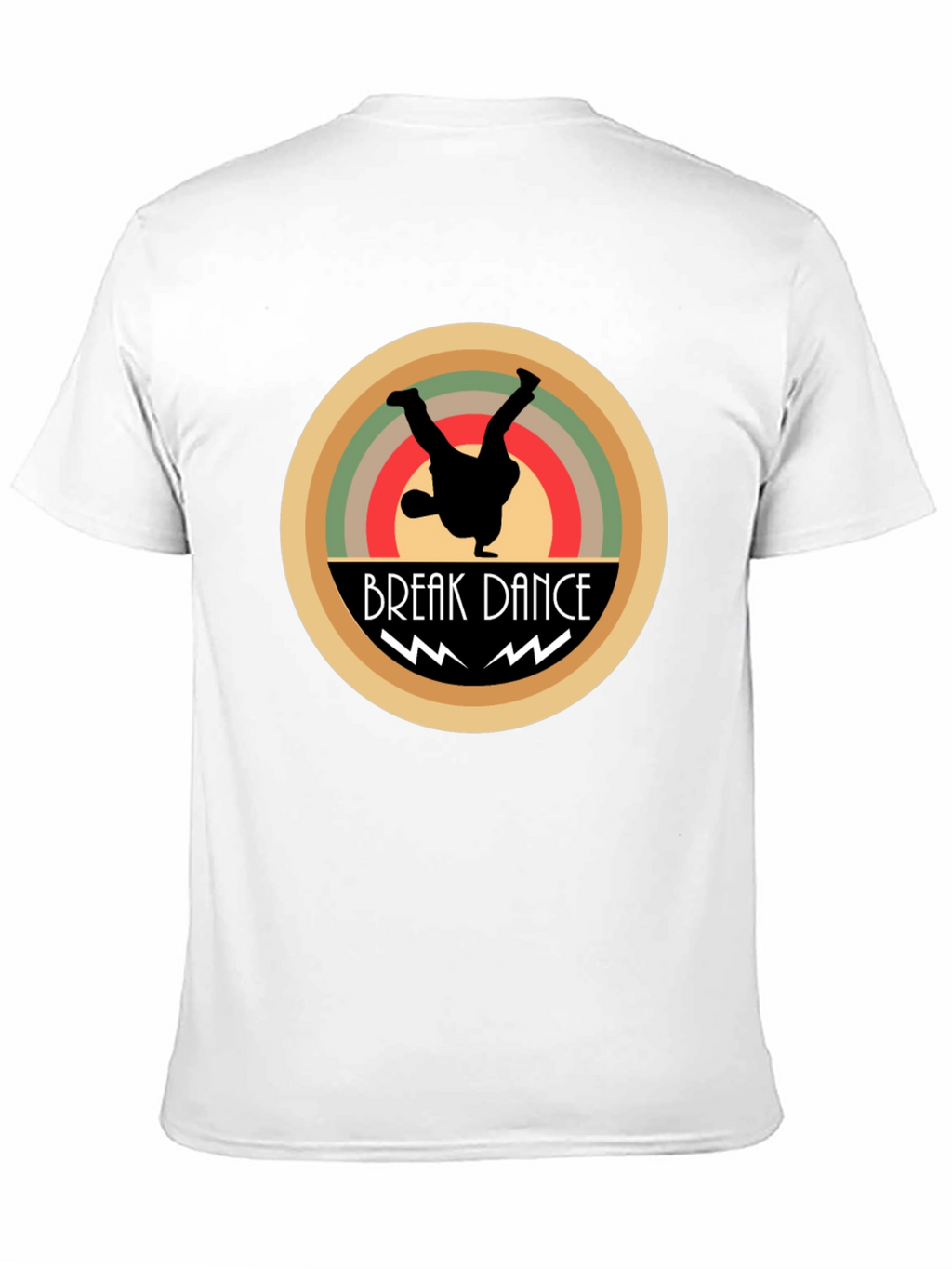 Break Dance Graphic Tee - Black Cotton T-Shirt