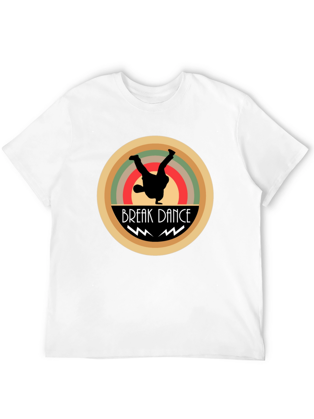 Break Dance Graphic Tee - Black Cotton T-Shirt