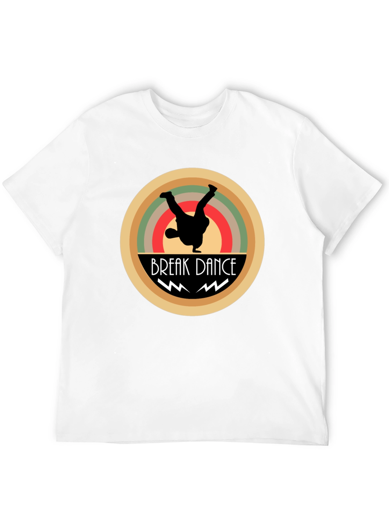 Break Dance Graphic Tee - Black Cotton T-Shirt