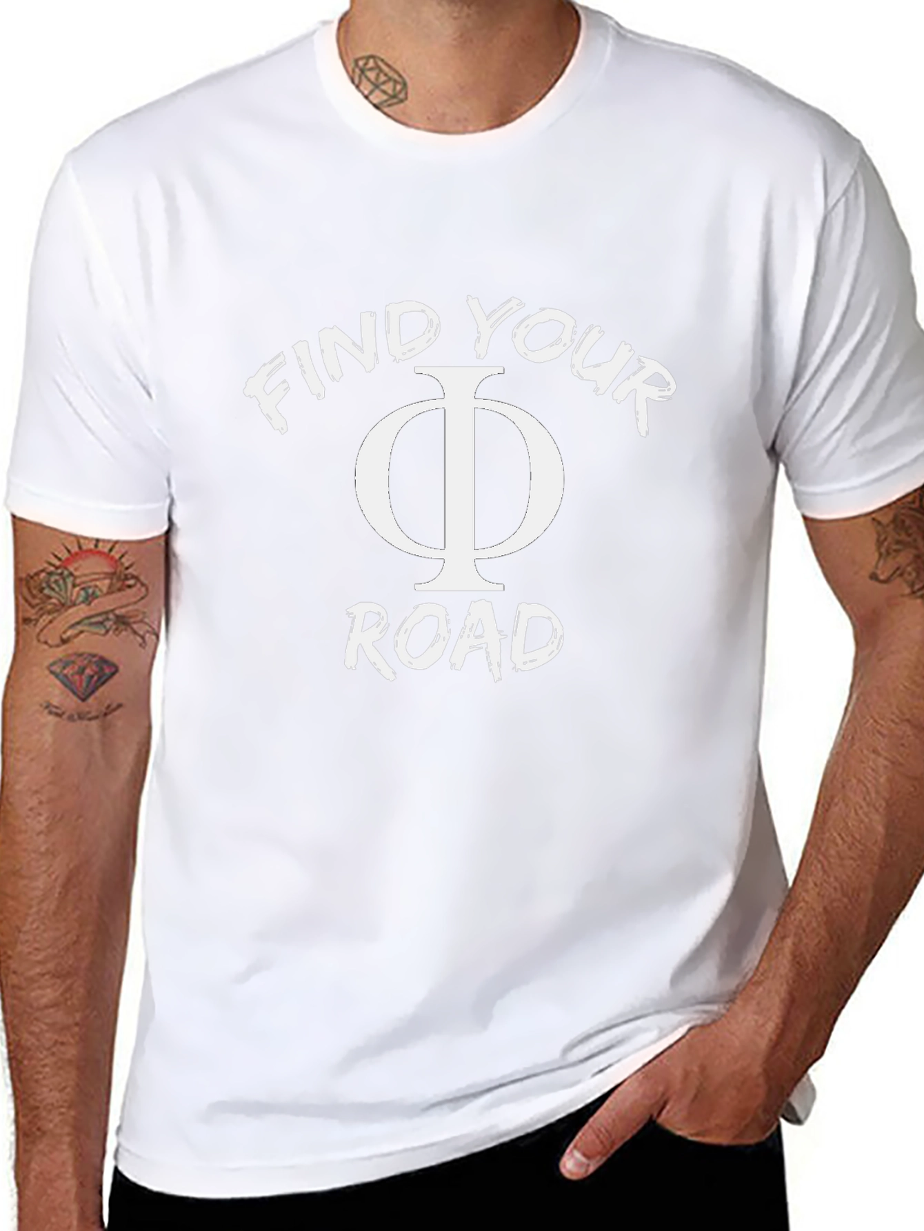 Find Your Phi Road Black T-Shirt