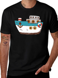 Nautical Ship Graphic T-Shirt