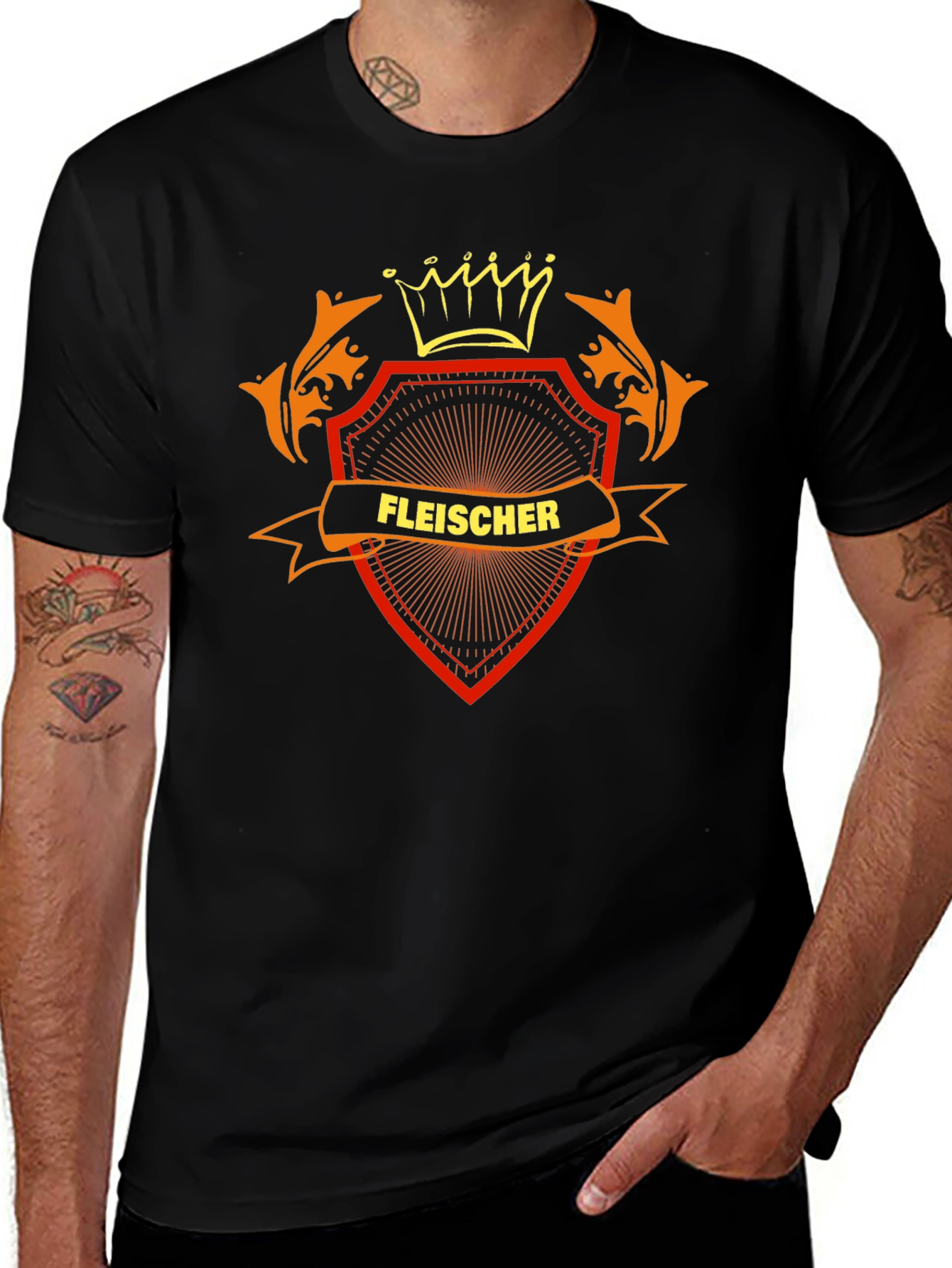 Fleischer Family Crest Black T-Shirt
