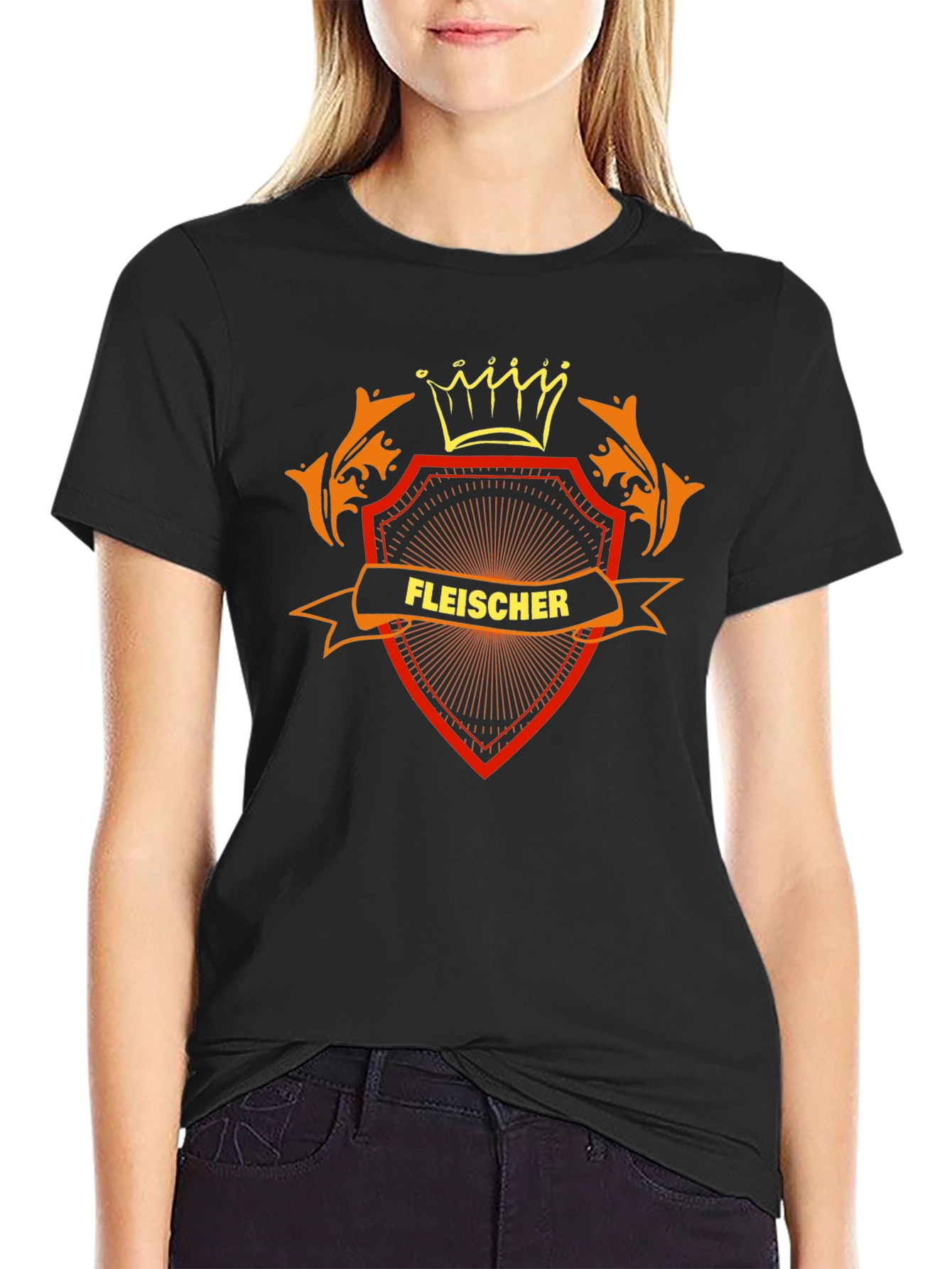 Fleischer Family Crest Black T-Shirt
