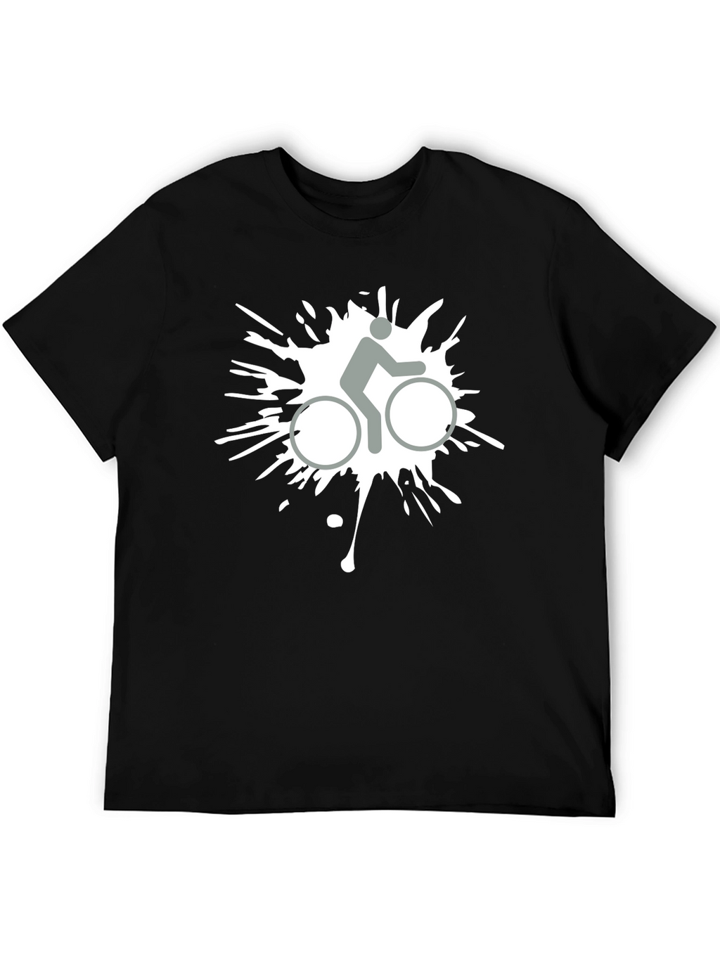 Biker Splatter Graphic Tee - Cool Casual Style