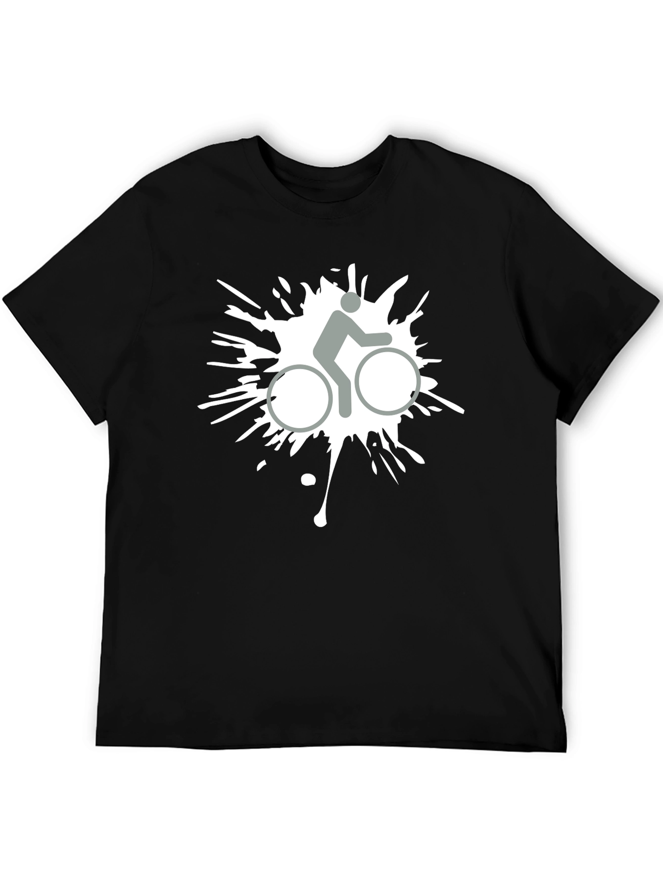 Biker Splatter Graphic Tee - Cool Casual Style