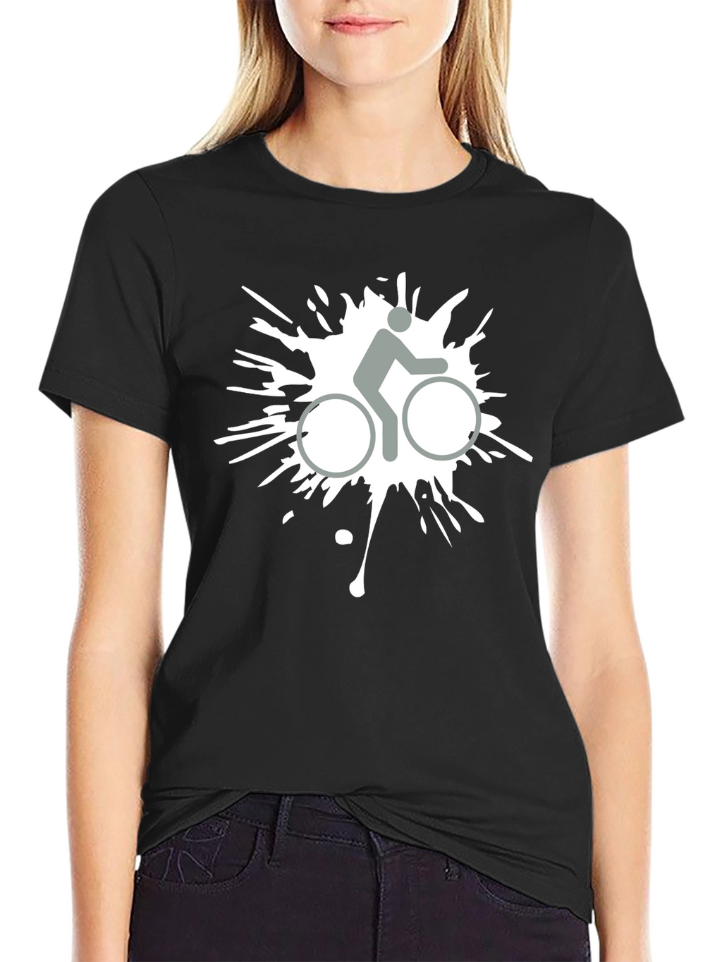 Biker Splatter Graphic Tee - Cool Casual Style