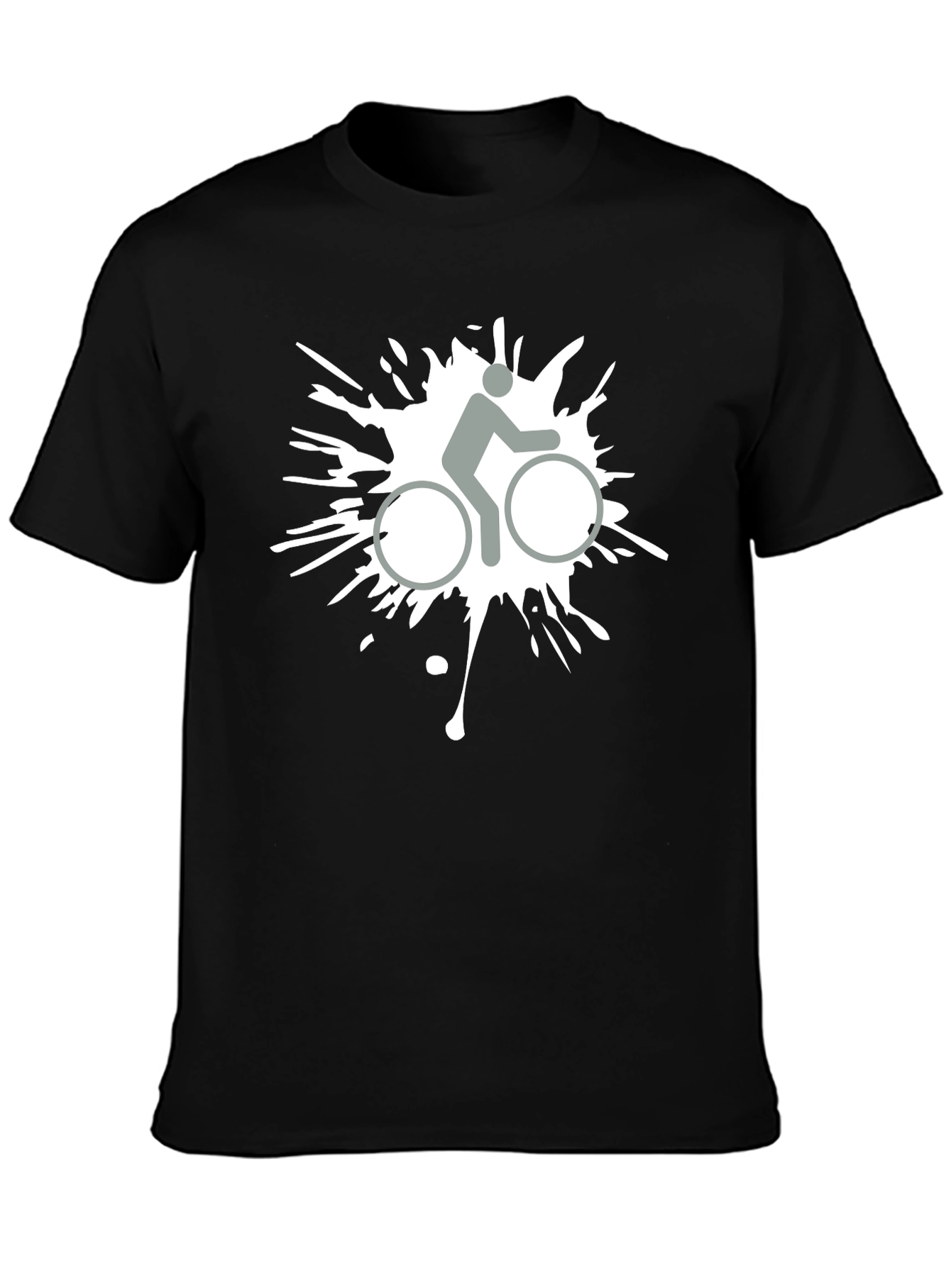 Biker Splatter Graphic Tee - Cool Casual Style