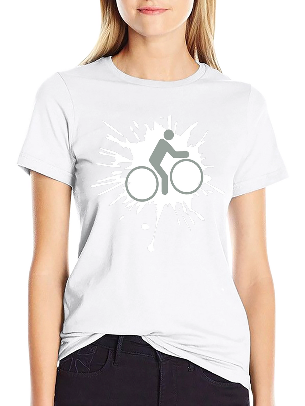 Biker Splatter Graphic Tee - Cool Casual Style