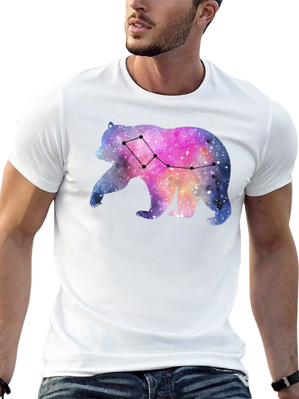 Galaxy Bear Constellation Graphic T-Shirt