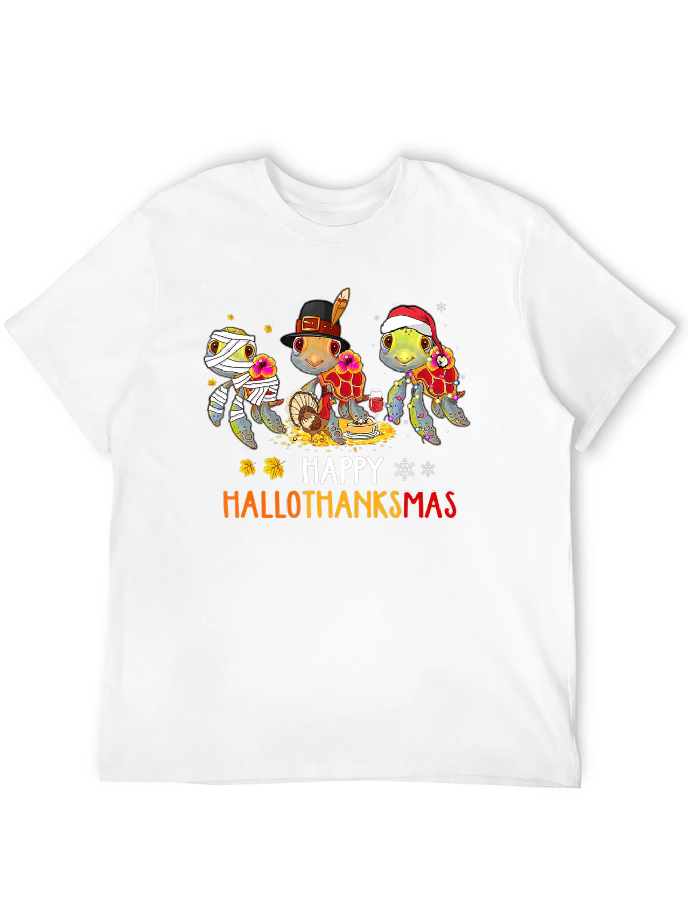 Happy Hallothanksmas Turtle T-Shirt