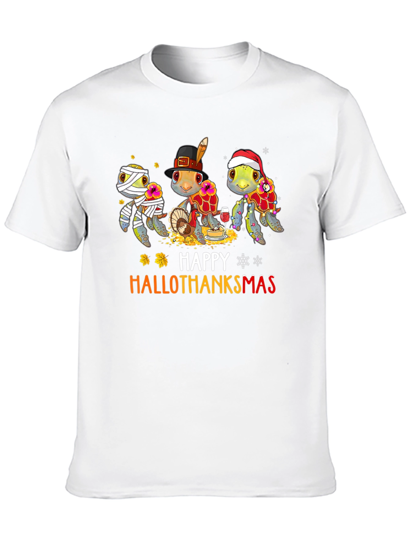 Happy Hallothanksmas Turtle T-Shirt