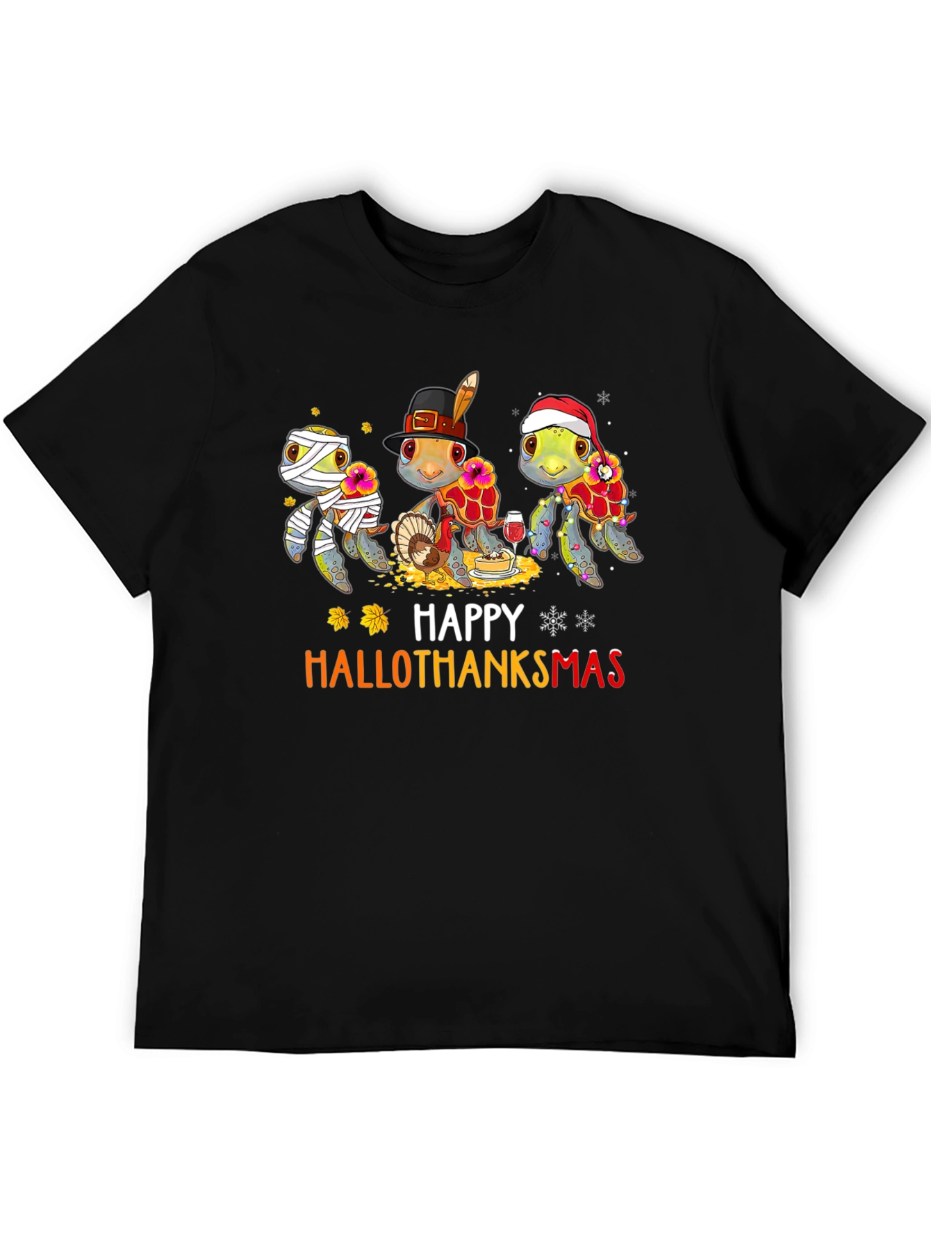 Happy Hallothanksmas Turtle T-Shirt