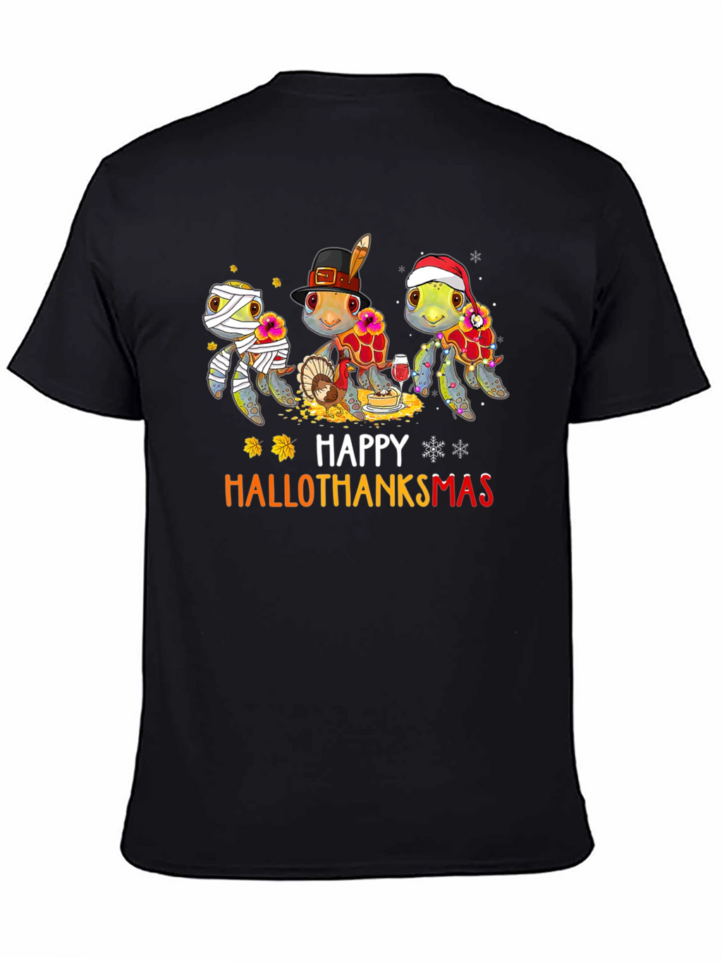 Happy Hallothanksmas Turtle T-Shirt