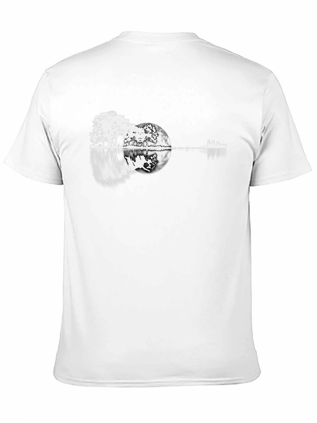 Guitar Landscape Black T-Shirt