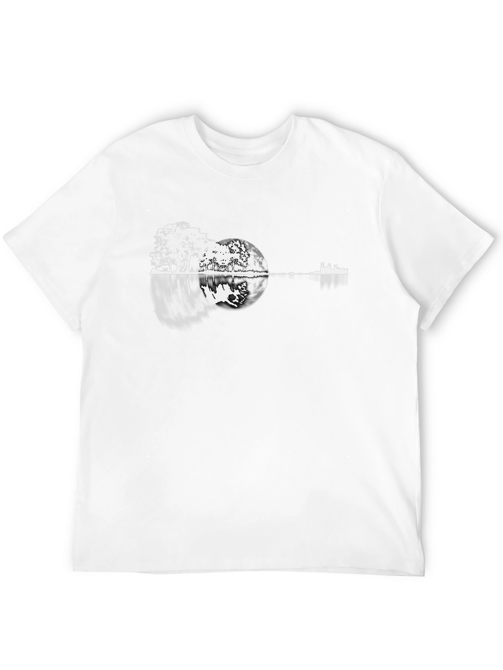 Guitar Landscape Black T-Shirt