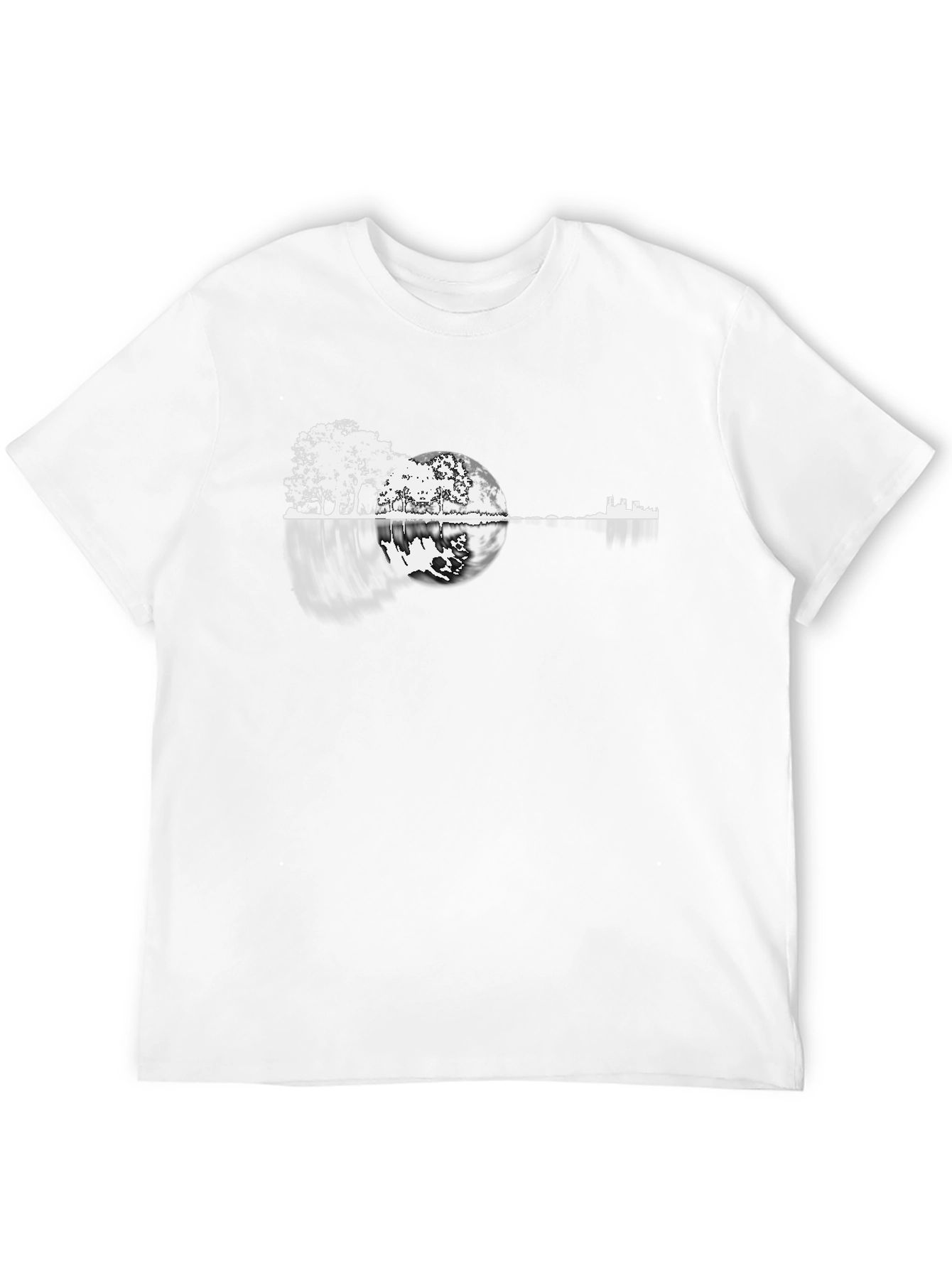Guitar Landscape Black T-Shirt