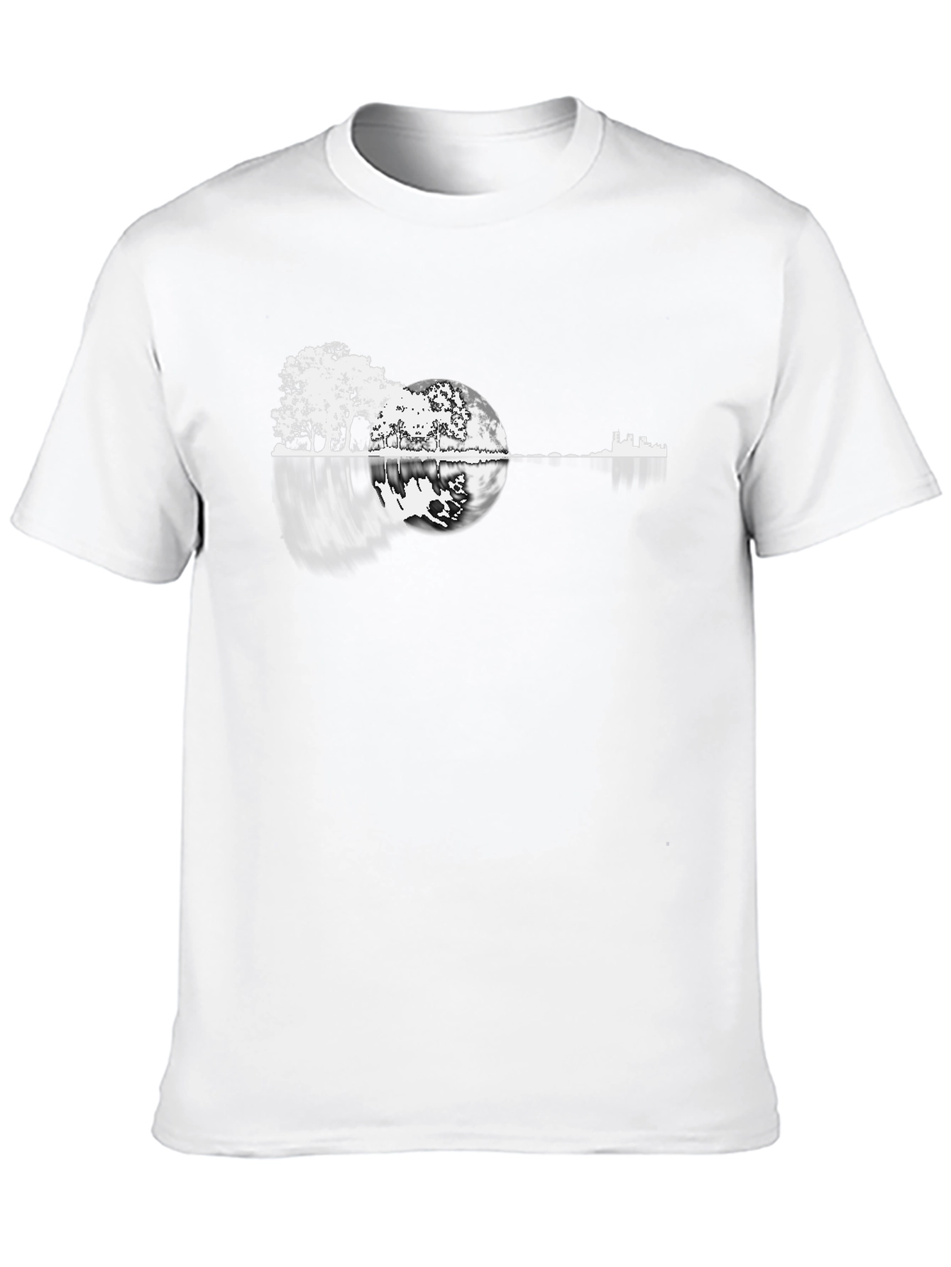Guitar Landscape Black T-Shirt