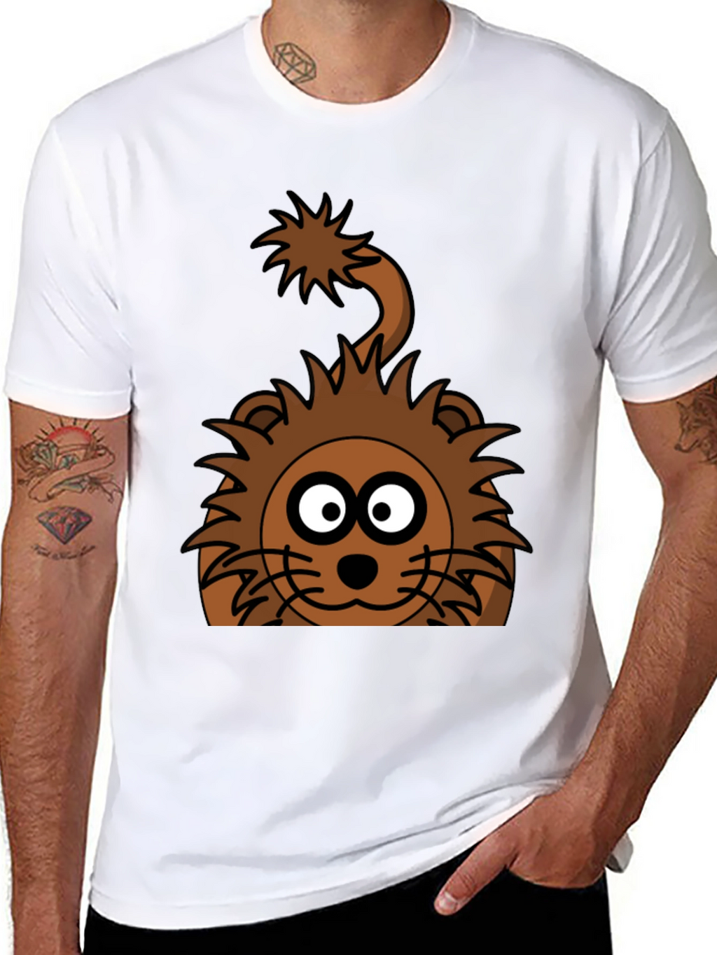 Cartoon Lion Graphic Tee