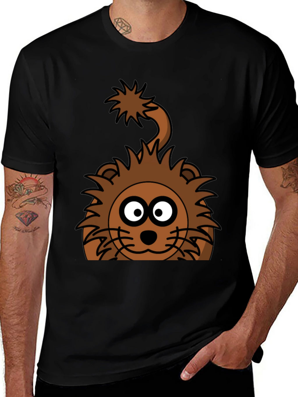 Cartoon Lion Graphic Tee