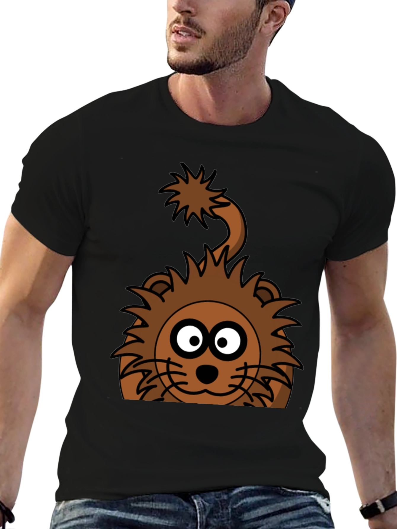 Cartoon Lion Graphic Tee