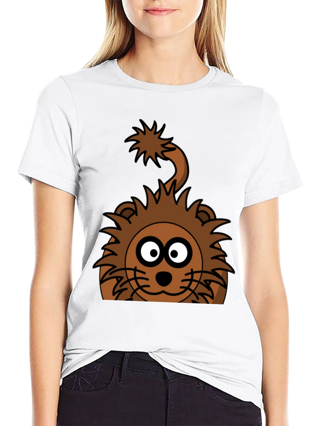 Cartoon Lion Graphic Tee