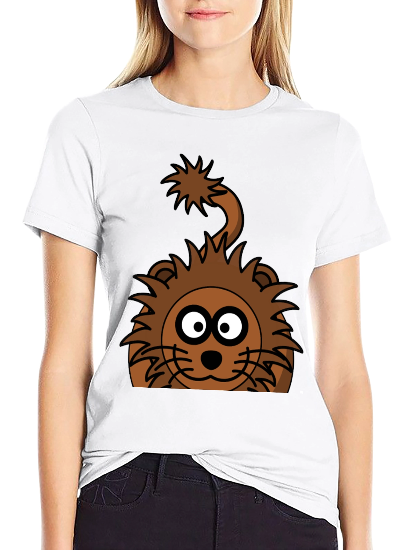 Cartoon Lion Graphic Tee