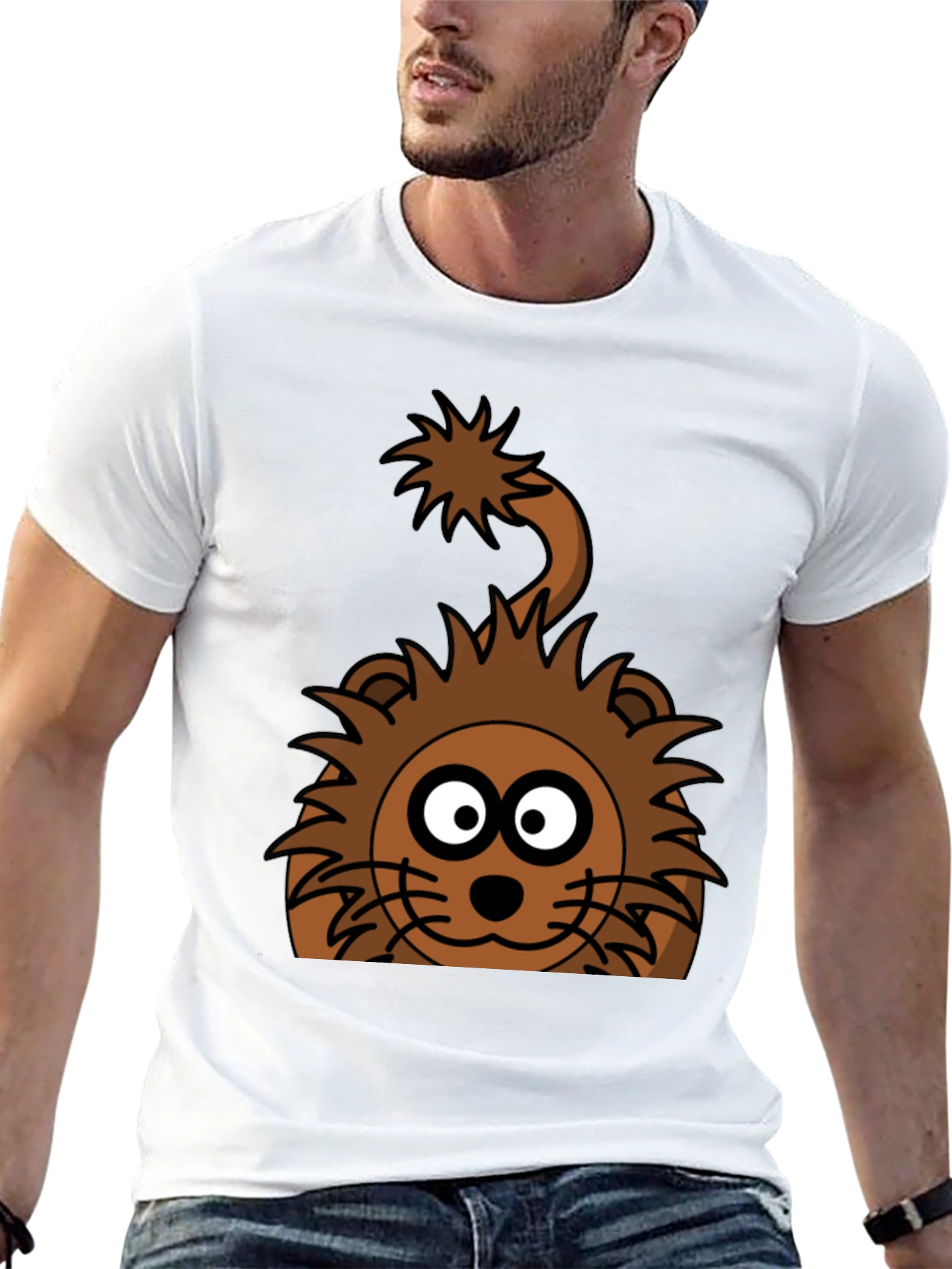 Cartoon Lion Graphic Tee