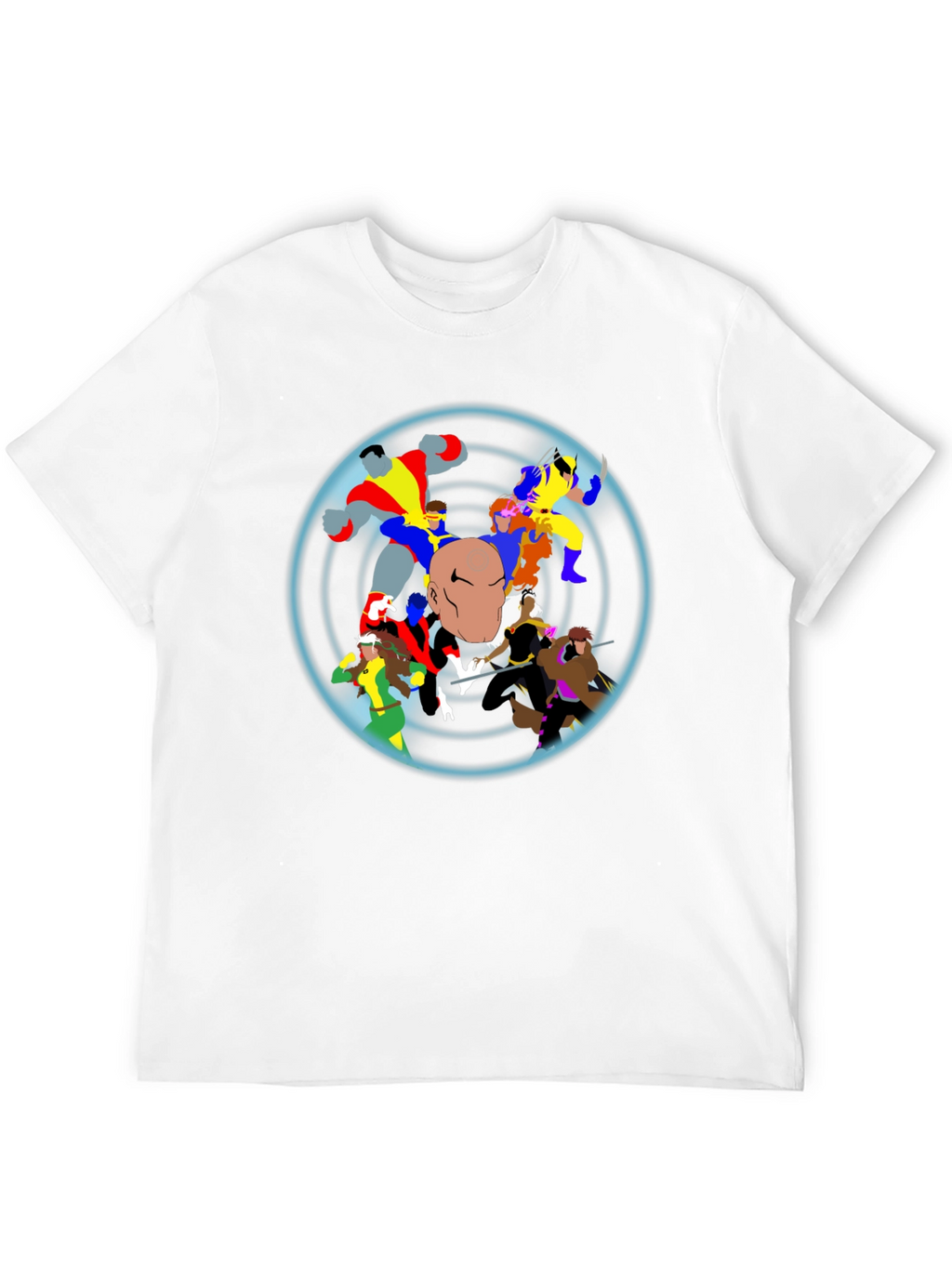 X-Men Cartoon Graphic Black T-Shirt