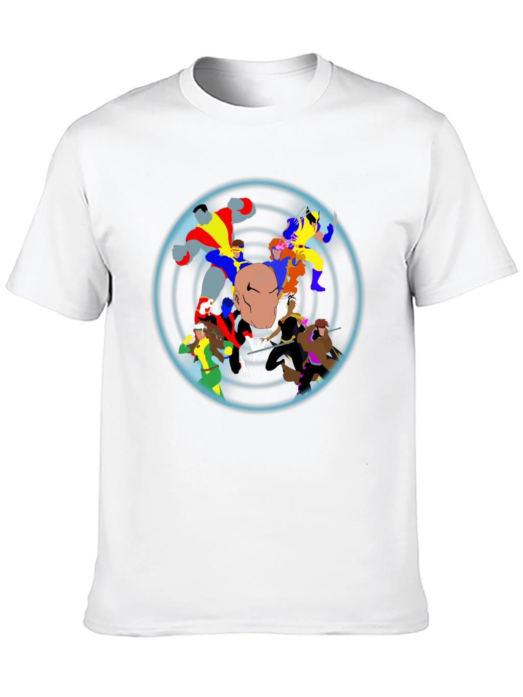 X-Men Cartoon Graphic Black T-Shirt