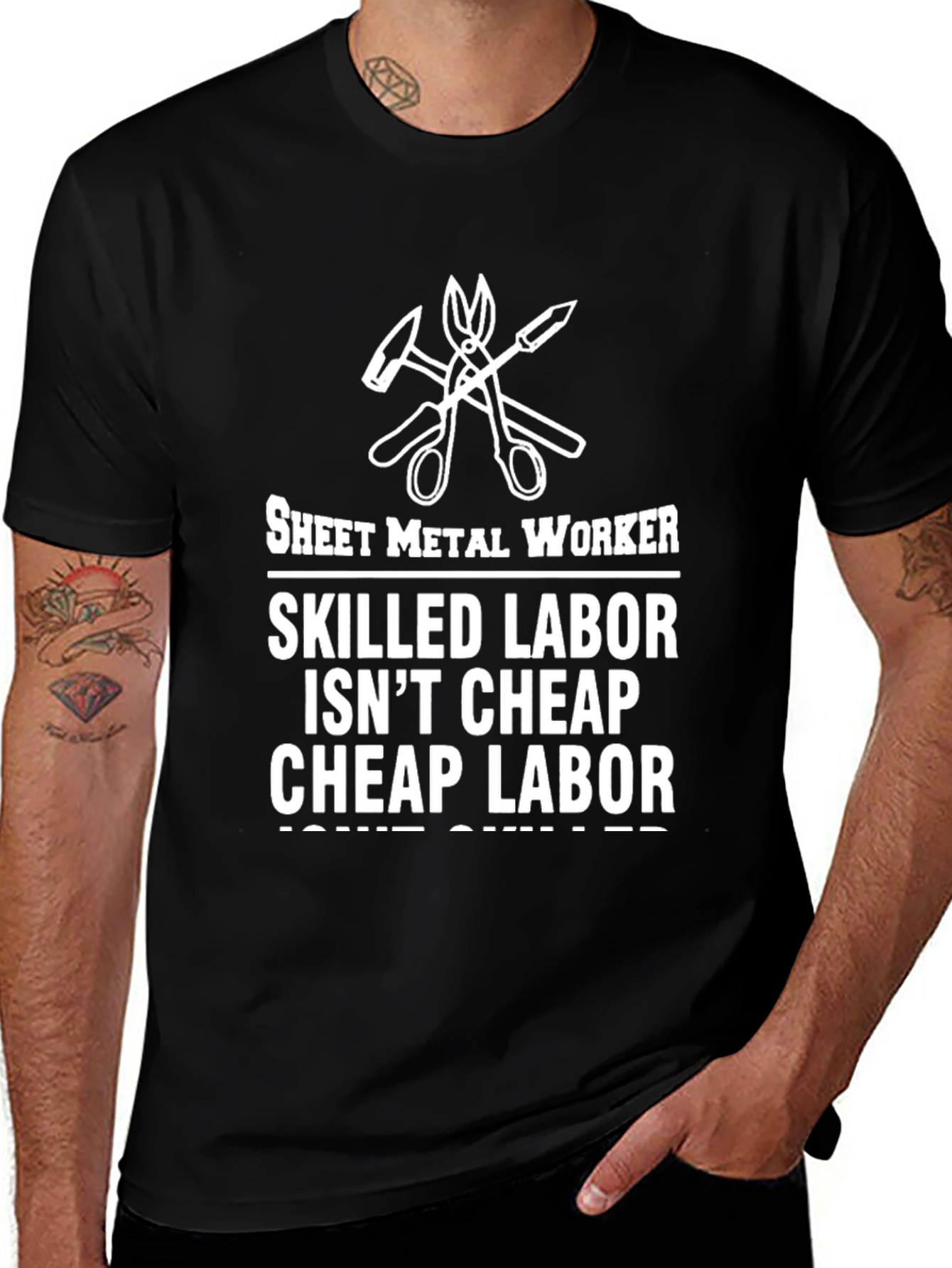 Sheet Metal Worker Skilled Labor Graphic T-Shirt