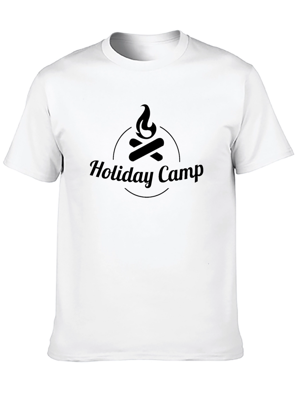 Holiday Camp T-Shirt - Black Campfire Design