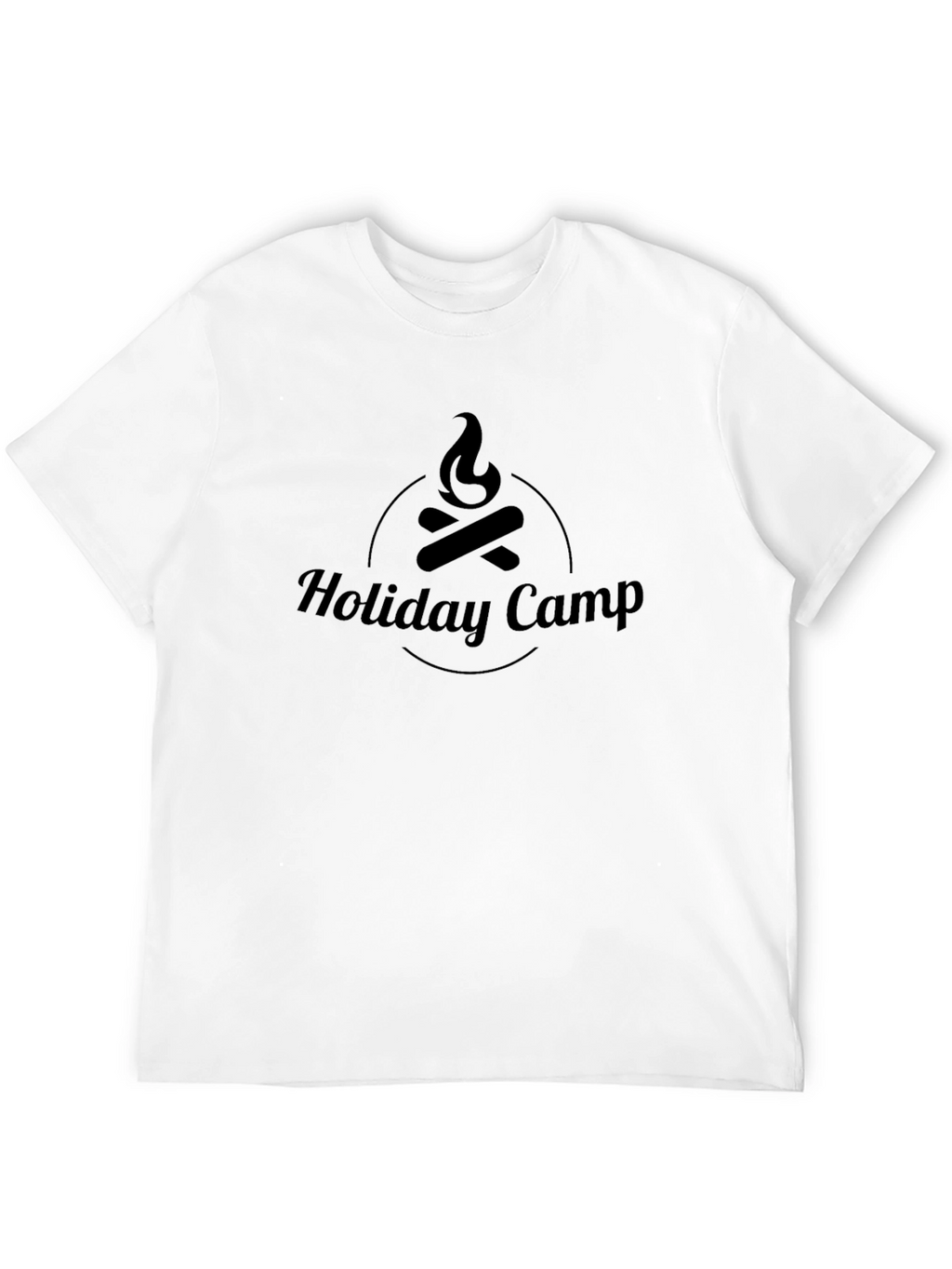 Holiday Camp T-Shirt - Black Campfire Design