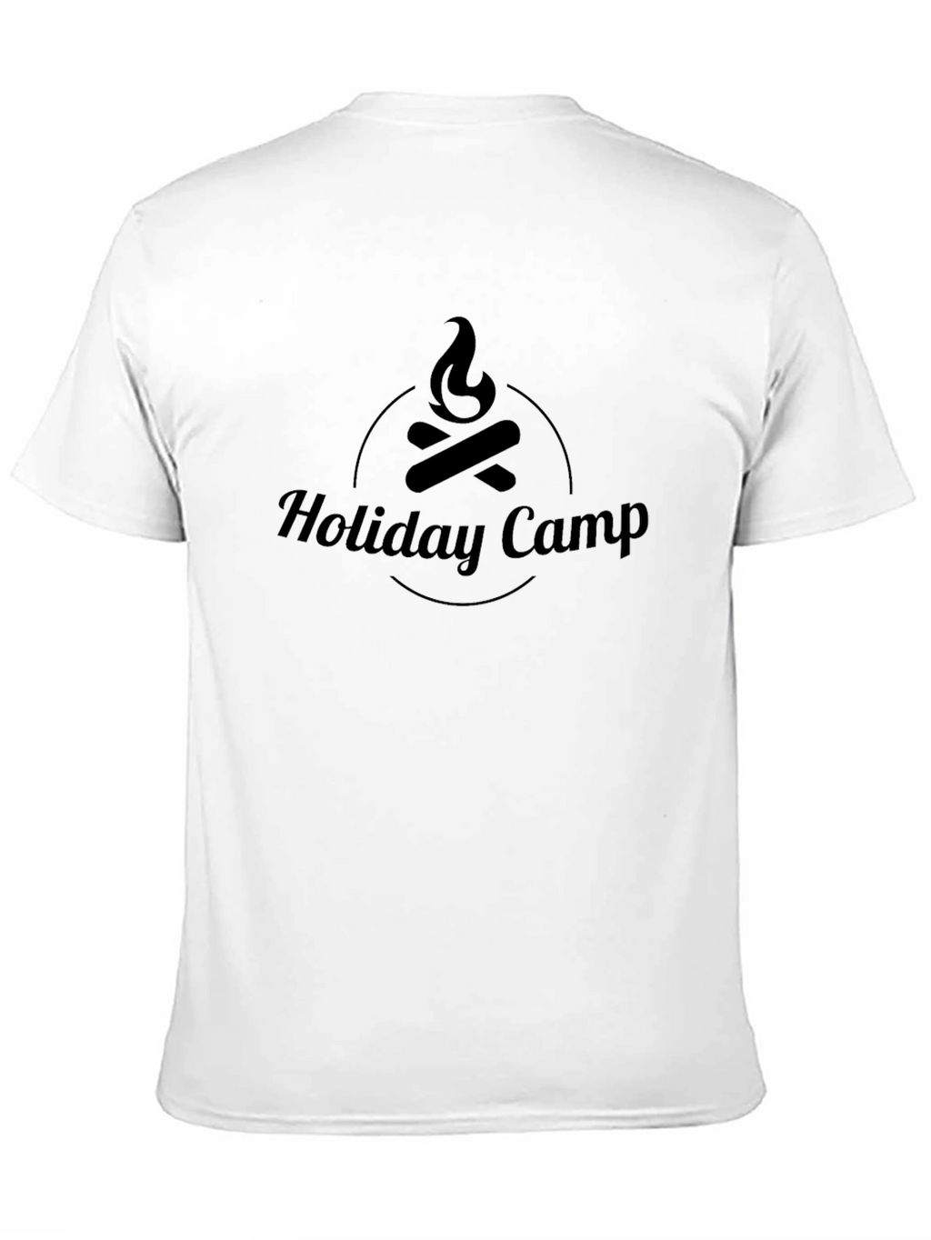 Holiday Camp T-Shirt - Black Campfire Design