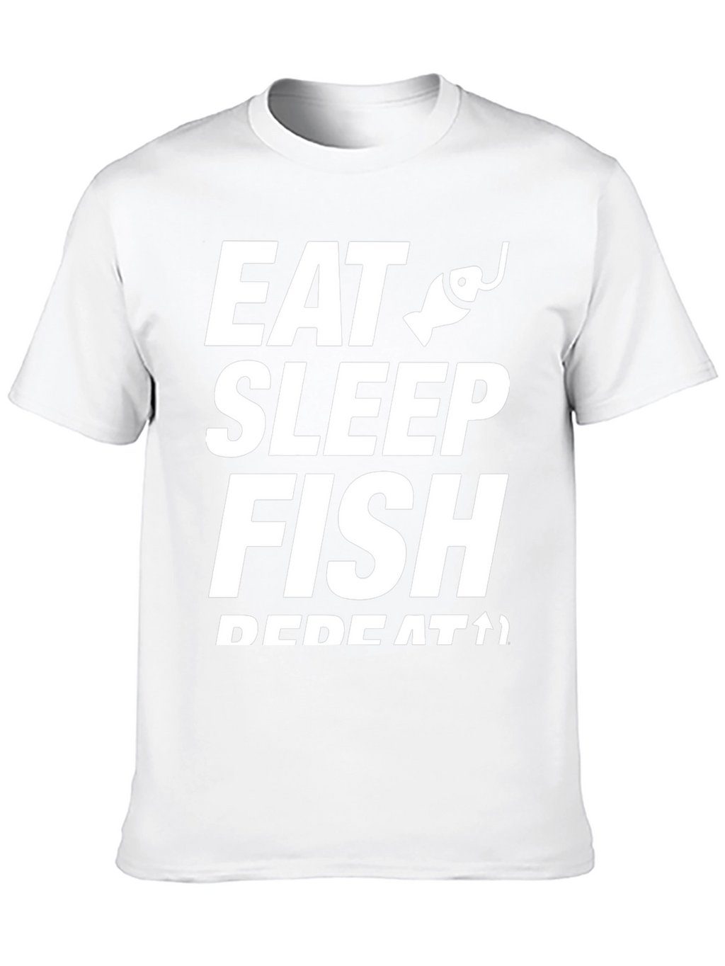 Eat Sleep Fish Repeat T-Shirt - Black Cotton Tee