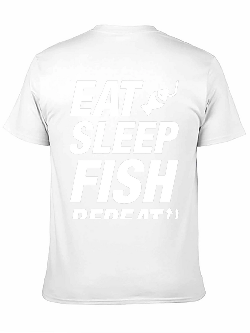 Eat Sleep Fish Repeat T-Shirt - Black Cotton Tee