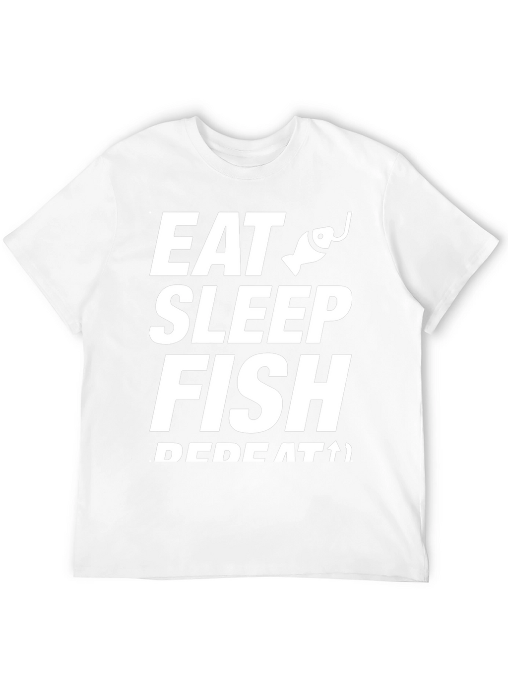 Eat Sleep Fish Repeat T-Shirt - Black Cotton Tee