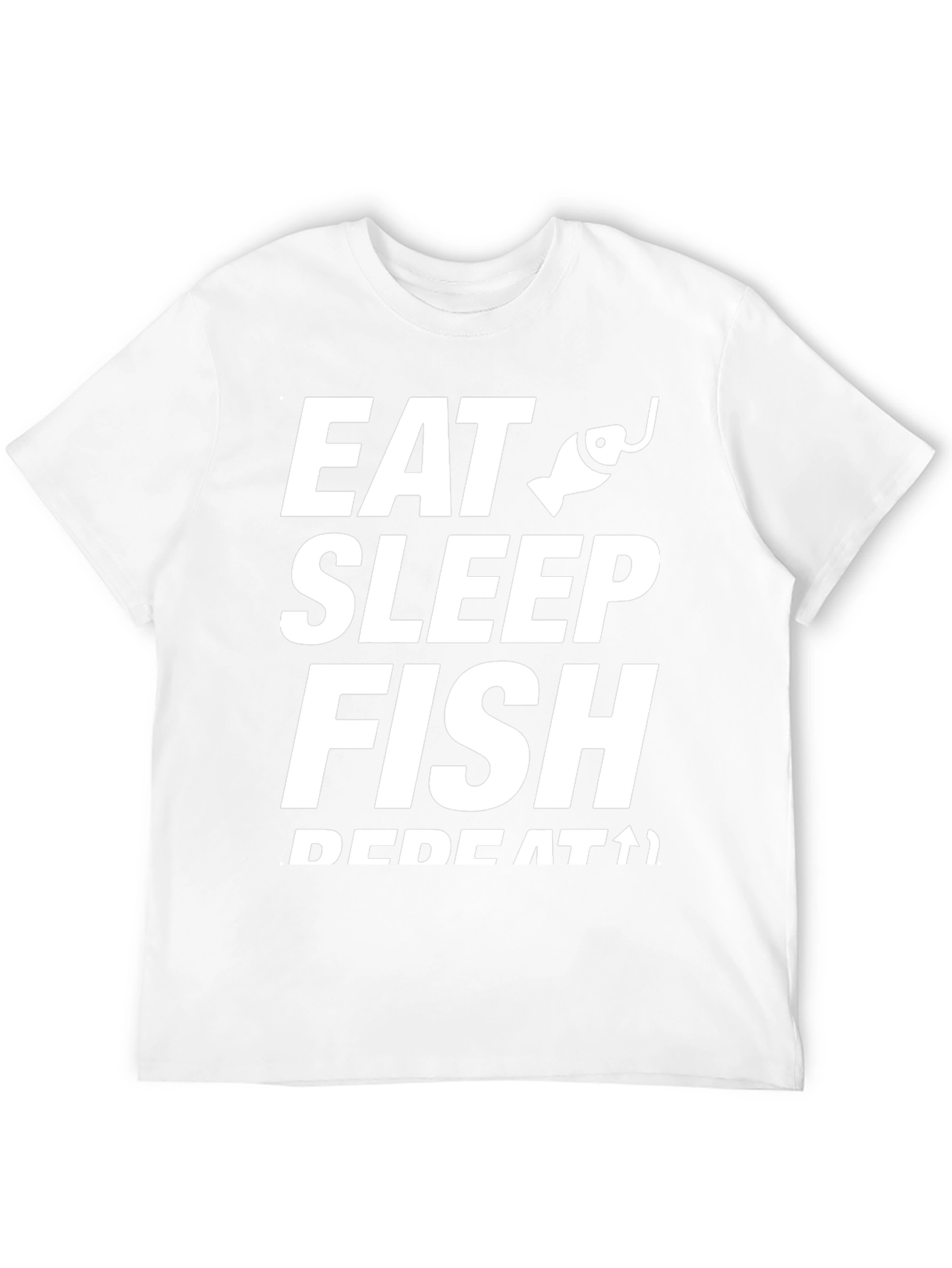 Eat Sleep Fish Repeat T-Shirt - Black Cotton Tee