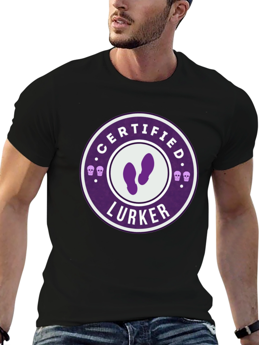 Certified Lurker Graphic Tee - Black