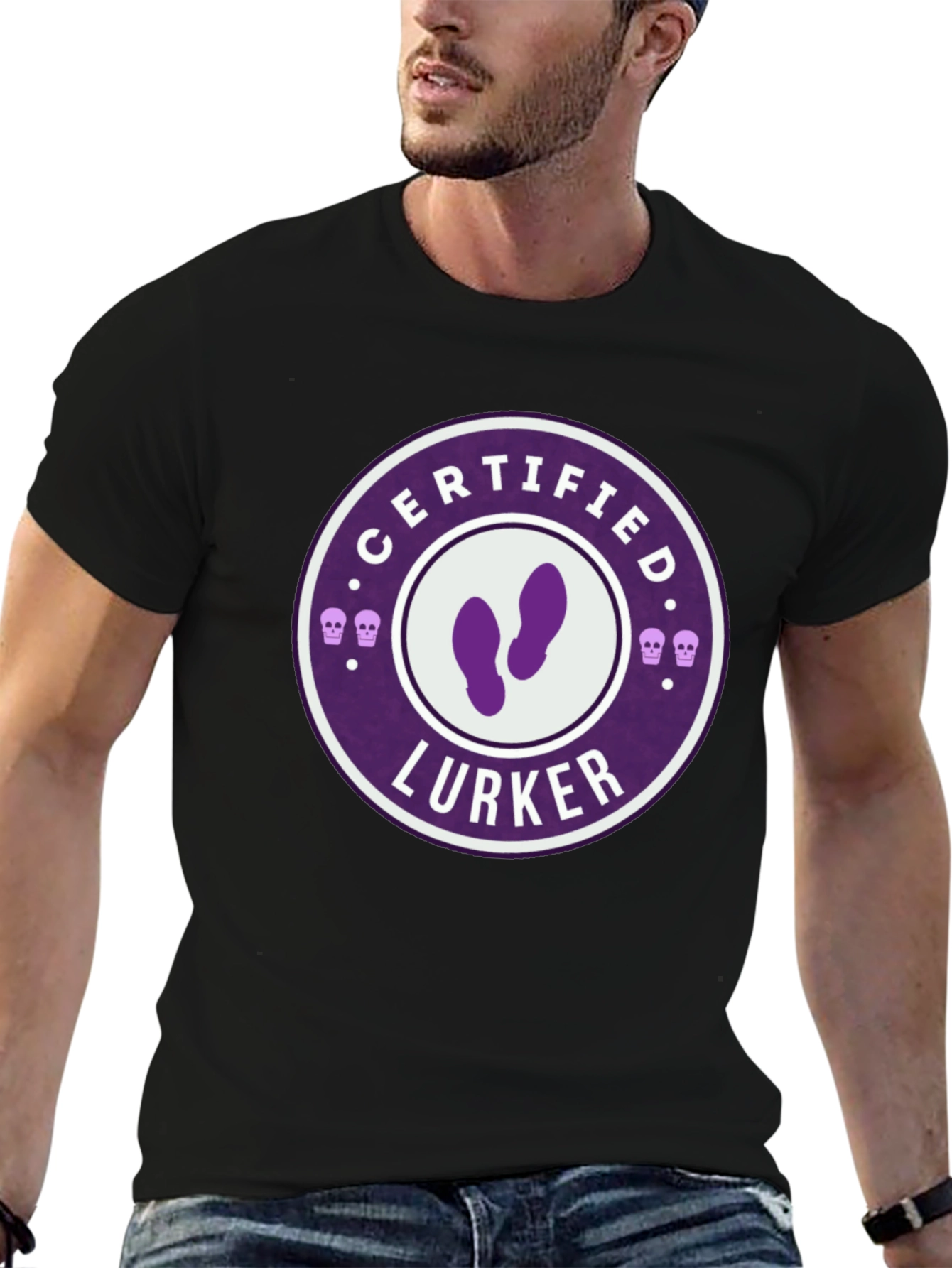 Certified Lurker Graphic Tee - Black