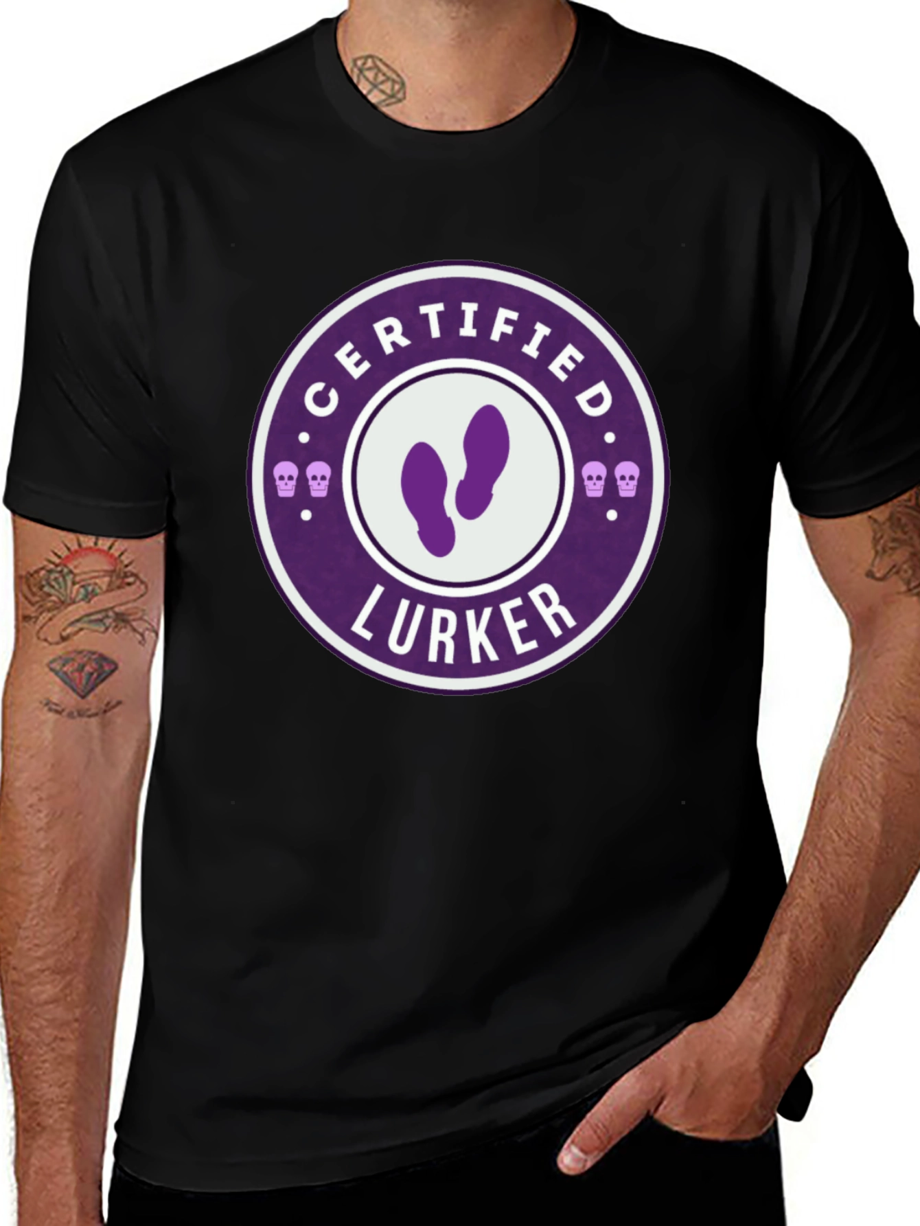 Certified Lurker Graphic Tee - Black