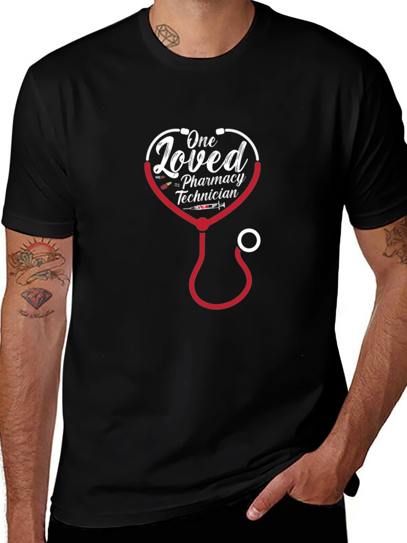 Loved Pharmacy Technician Stethoscope T-Shirt