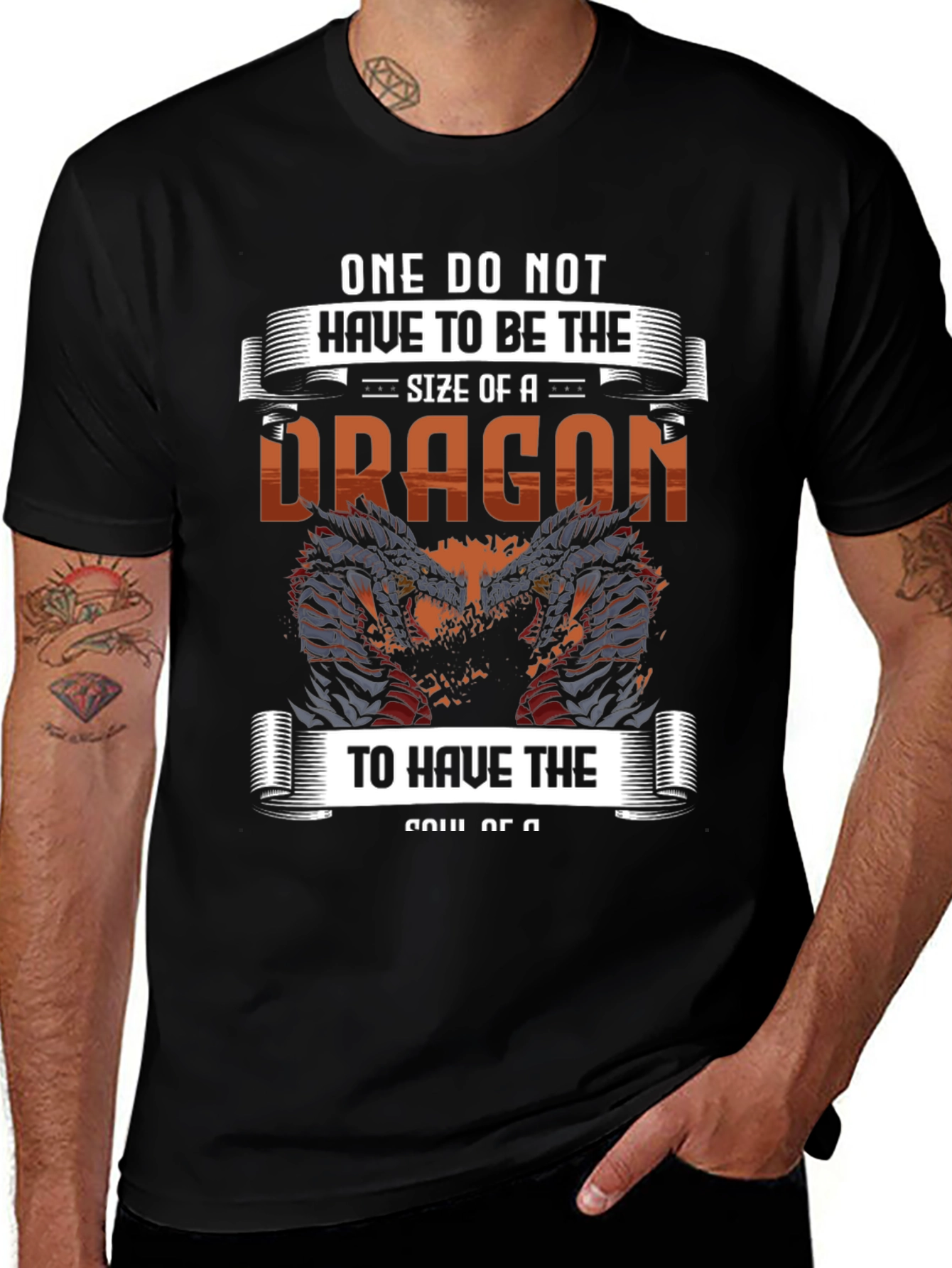 Dragon Soul Graphic Tee - Mens Black T-Shirt